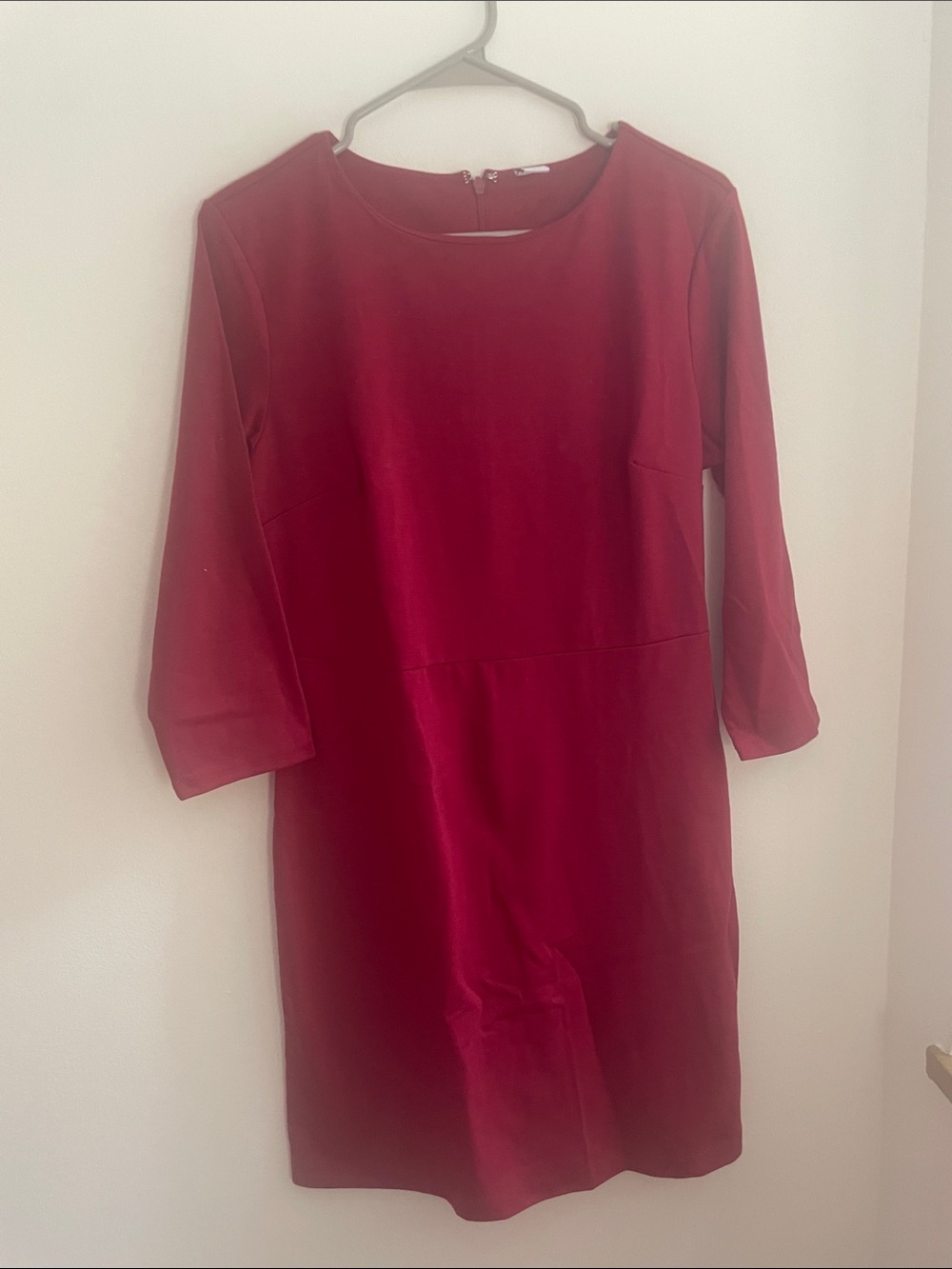 Old Navy Red Long-Sleeve Shift Dress